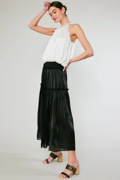 Outlet Bubble Hem Blouse Women Sleeveless Tops