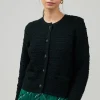 New Button Up Tweed Cardigan Women Cardigans