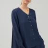 Online Buttondown Blouse Women Long Sleeve Tops