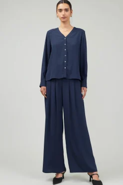 Online Buttondown Blouse Women Long Sleeve Tops