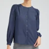 Sale Buttoned Blouse Women Long Sleeve Tops