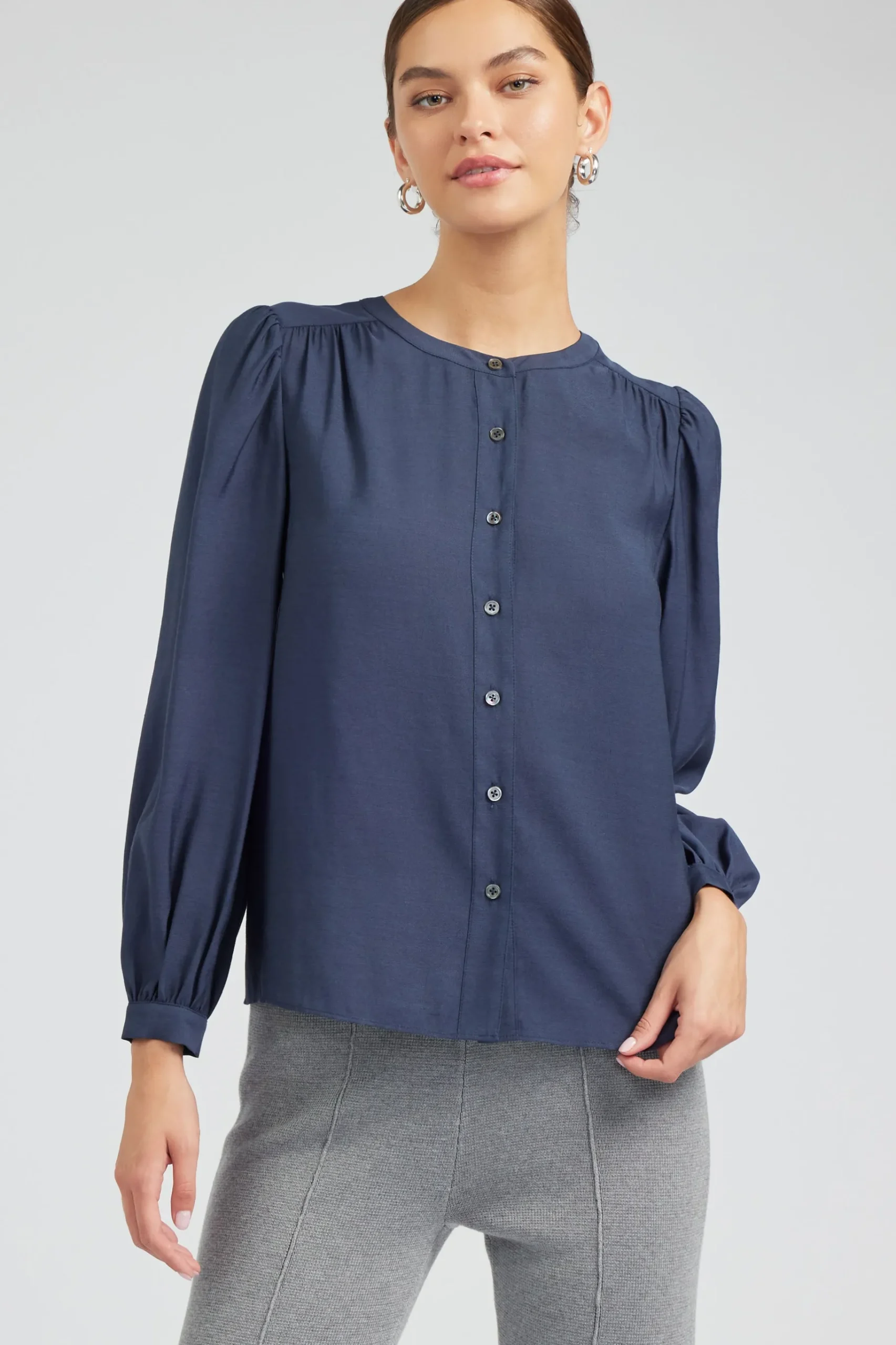 Sale Buttoned Blouse Women Long Sleeve Tops