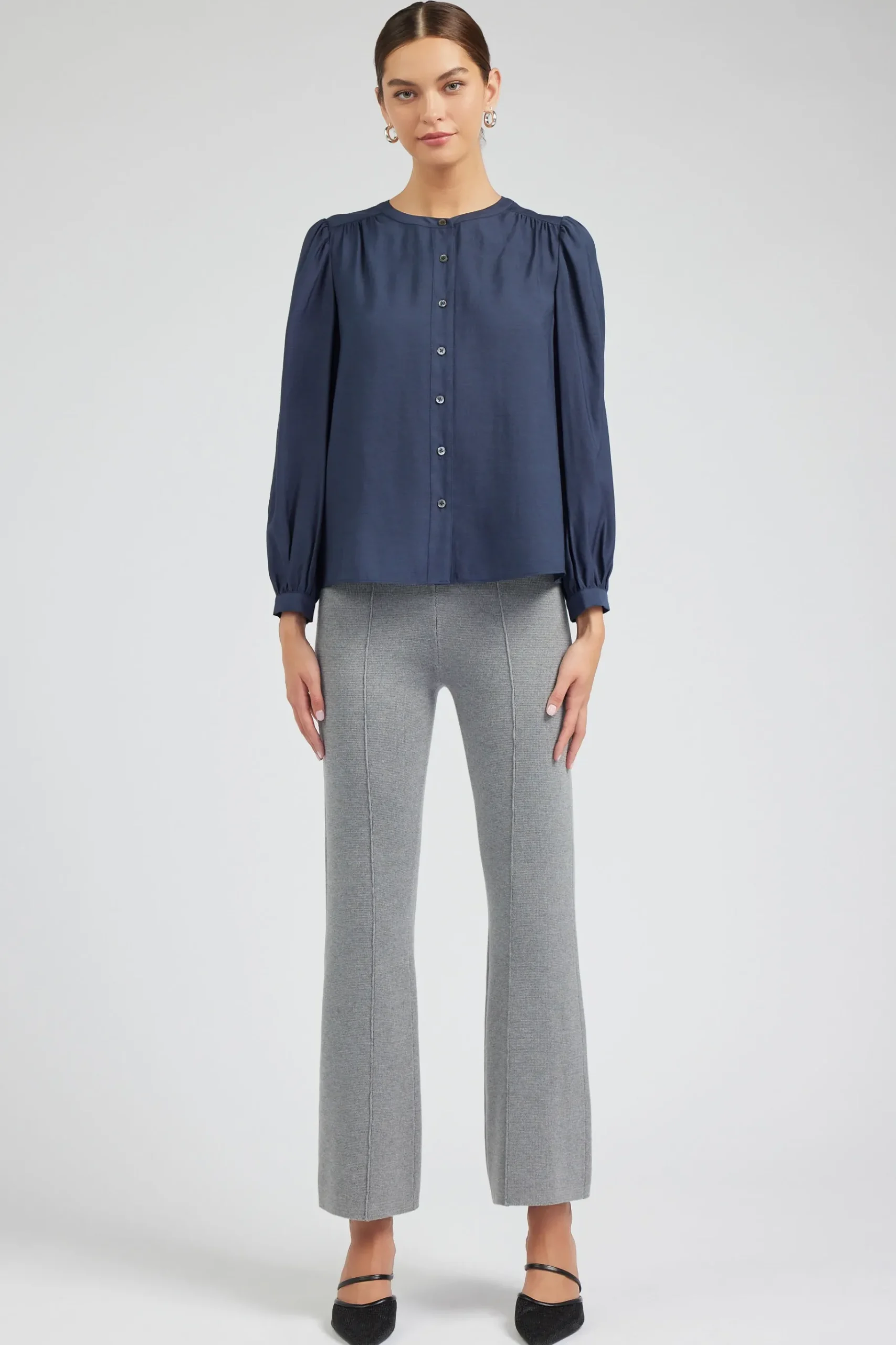 Sale Buttoned Blouse Women Long Sleeve Tops