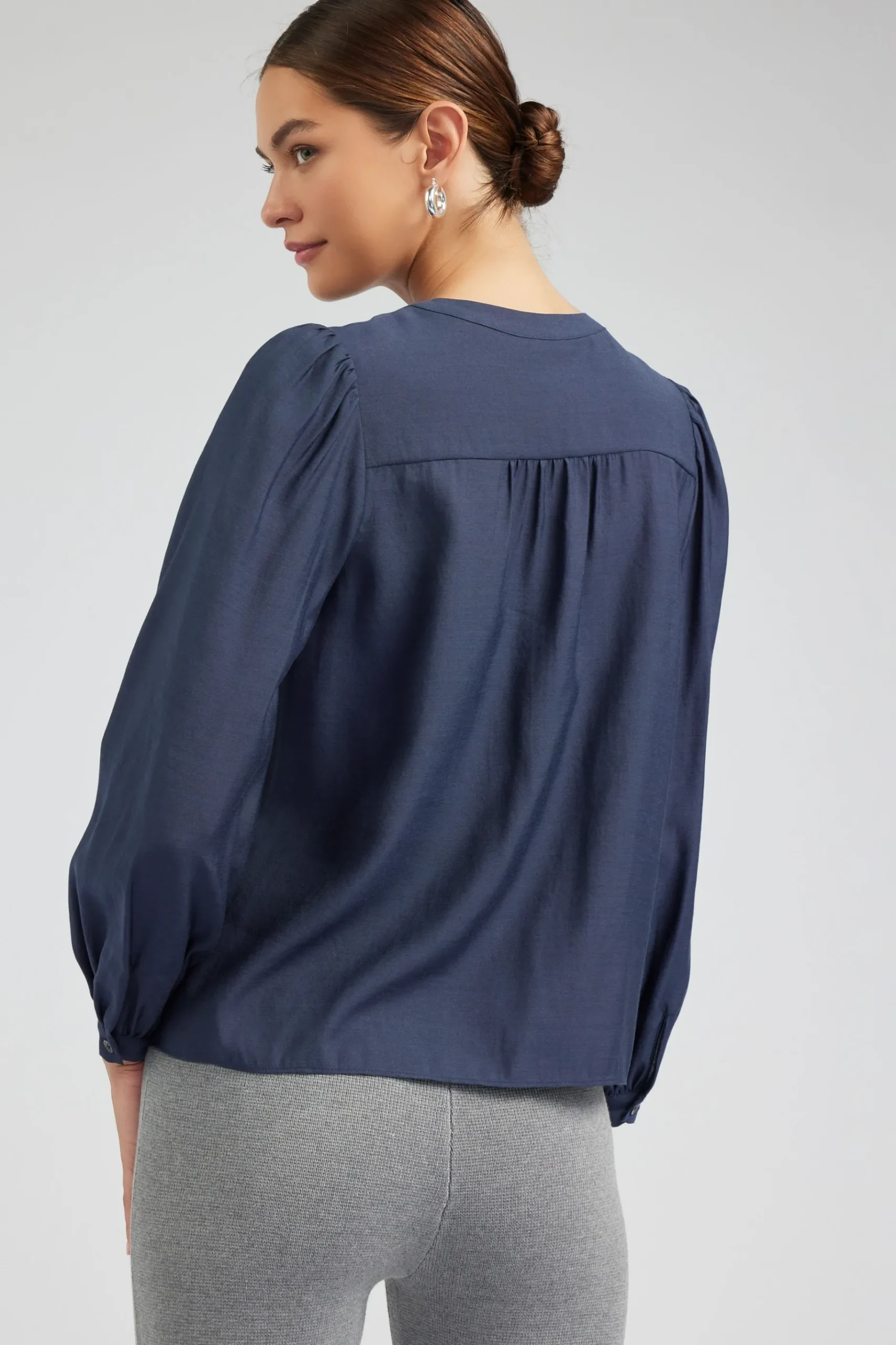 Sale Buttoned Blouse Women Long Sleeve Tops