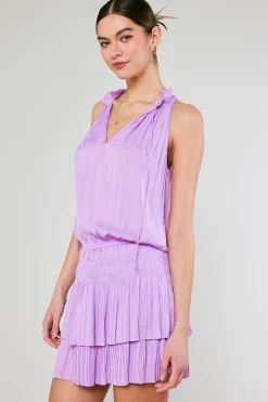 Clearance Cara Pleated Mini Dress Women Mini Dresses