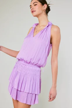 Clearance Cara Pleated Mini Dress Women Mini Dresses