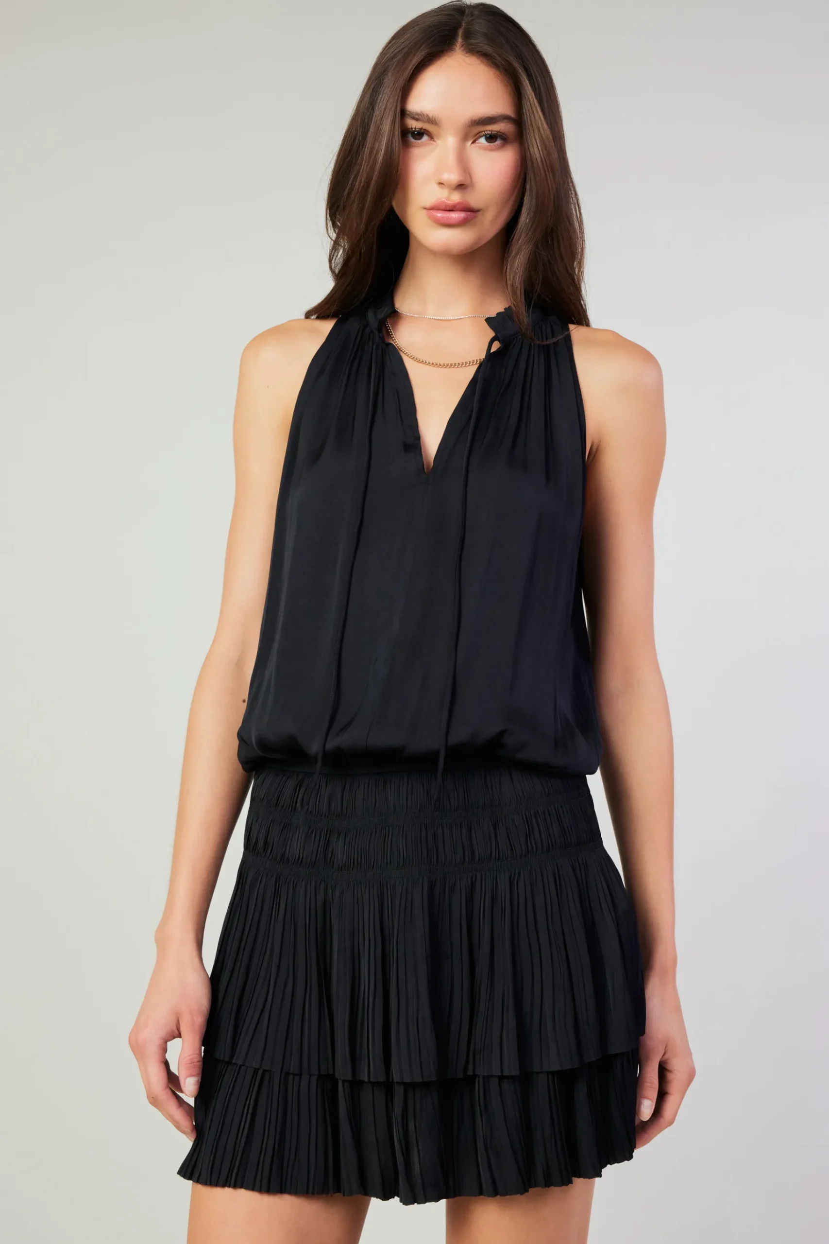 Online Cara Sleeveless Pleated Mini Dress Women Mini Dresses