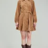 Outlet Carmel Corduroy Mini Dress Women Mini Dresses