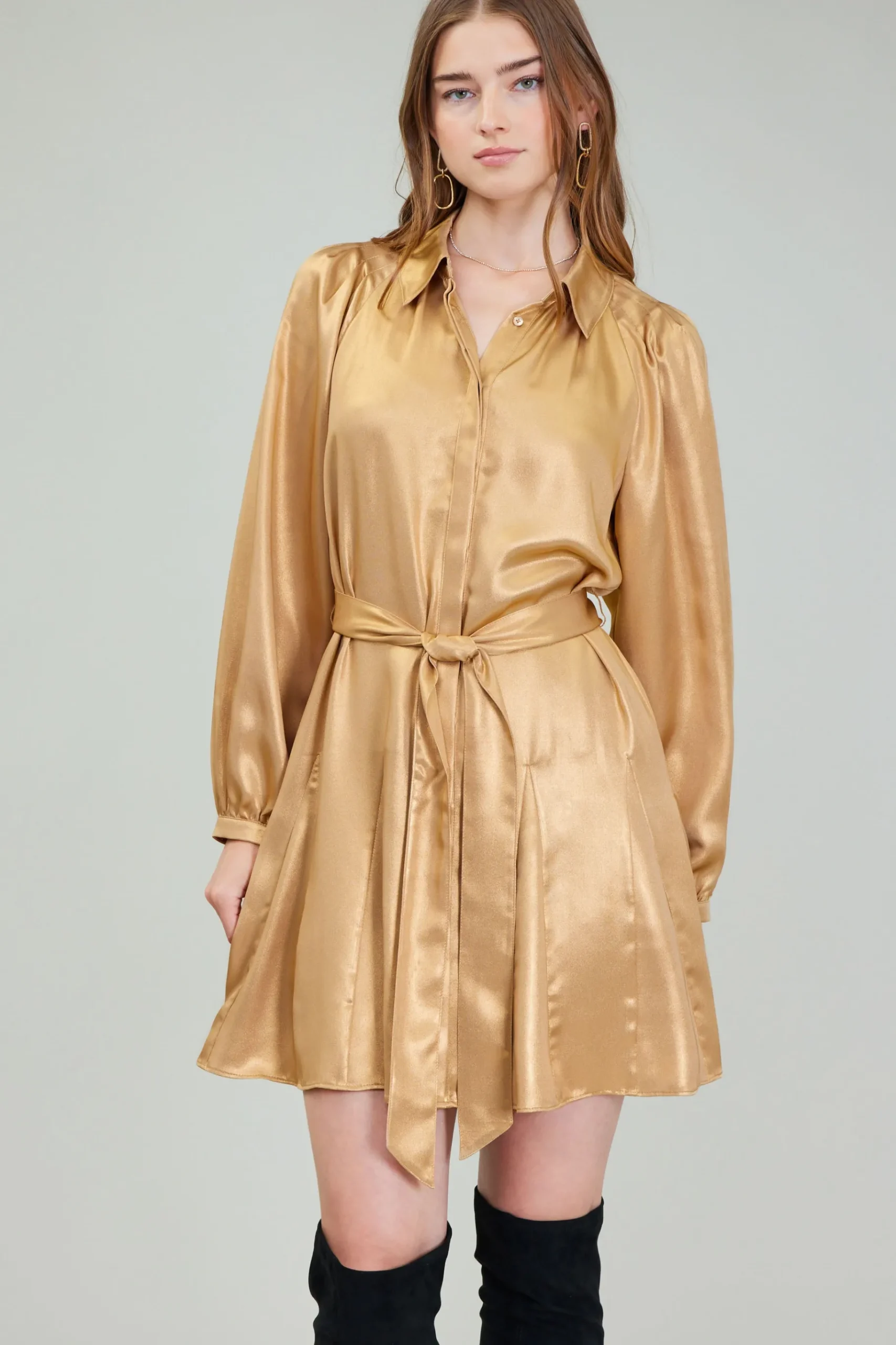 Sale Carmel Metallic Mini Dress Women Mini Dresses