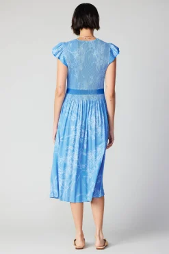 New Carolina Pleated Skirt Midi Dress Women Midi Dresses