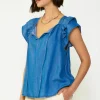 Discount Back Cutout Top Women Sleeveless Tops | Short Sleeve Tops