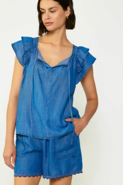 Discount Back Cutout Top Women Sleeveless Tops | Short Sleeve Tops