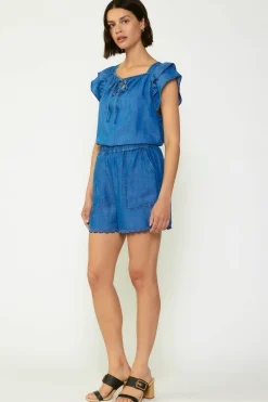 Discount Back Cutout Top Women Sleeveless Tops | Short Sleeve Tops