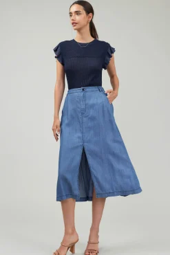 Discount Box Pleat Skirt Women Skirts