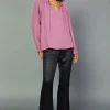 Outlet Charlotte Pleated Blouse Women Long Sleeve Tops
