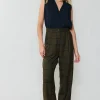 Discount Checkered Wide Leg Pants Women Pants