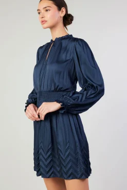 Hot Chevron Pleat Mini Dress Women Mini Dresses