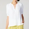 New Classic V Neck Blouse Women Short Sleeve Tops