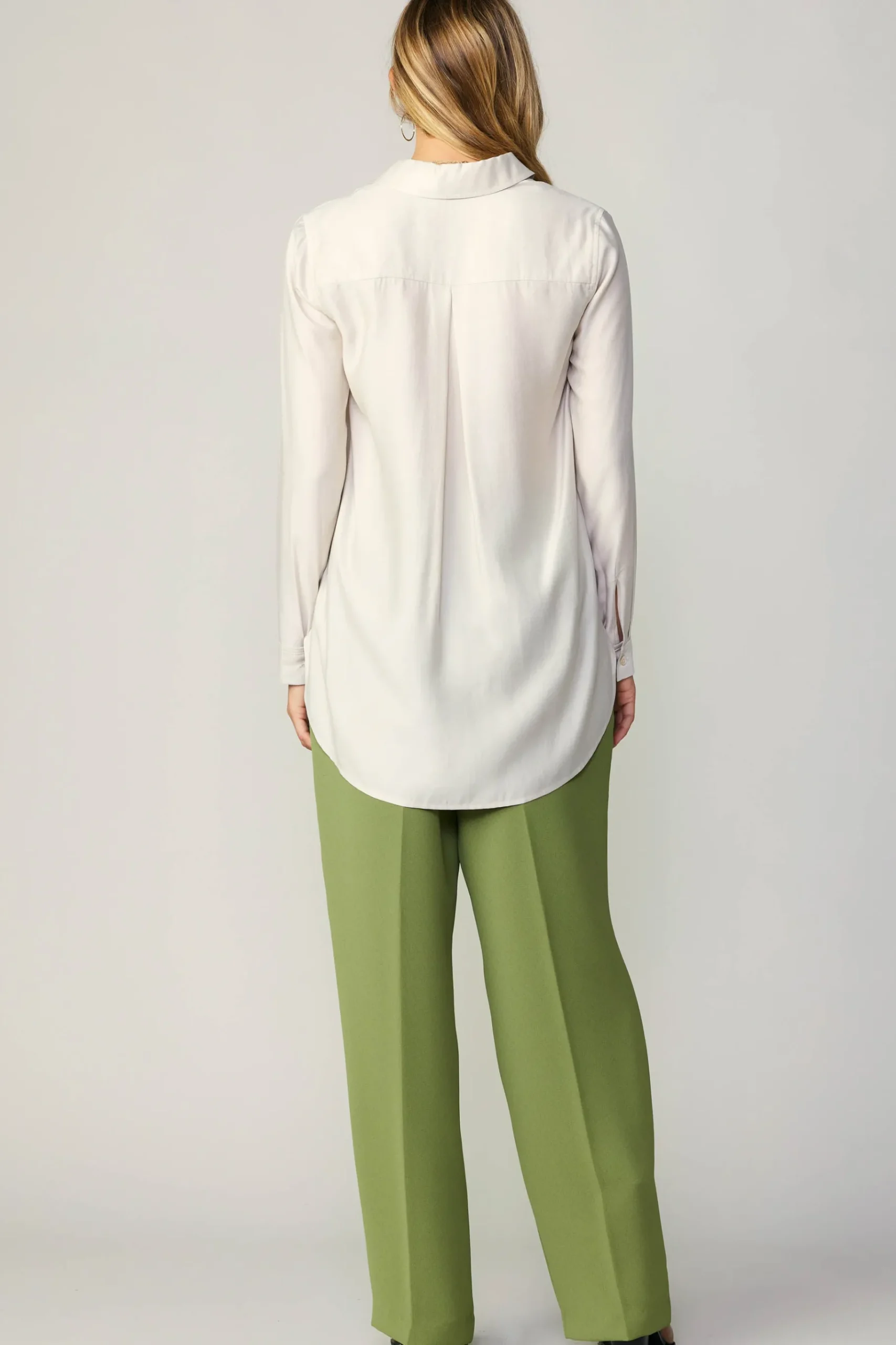Sale Collared Button Down Shirt Women Long Sleeve Tops