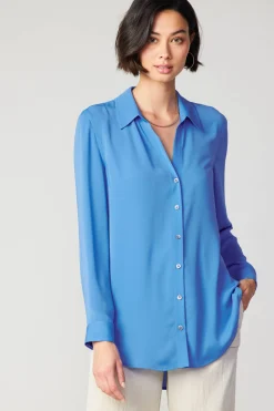 Fashion Collared Buttondown Shirt Women Long Sleeve Tops
