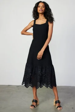 Best Contrast Lace Knit Dress Women Knitwear | Midi Dresses