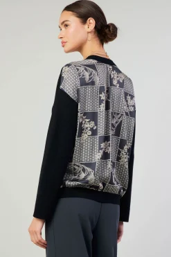 Discount Contrast Paneled Cardigan Women Cardigans | Sweaters