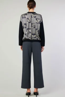 Discount Contrast Paneled Cardigan Women Cardigans | Sweaters