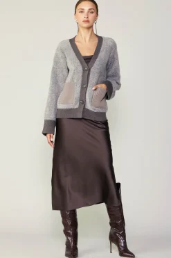 Discount Contrast Pocket Cardigan Women Cardigans | Sweaters