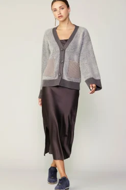 Discount Contrast Pocket Cardigan Women Cardigans | Sweaters