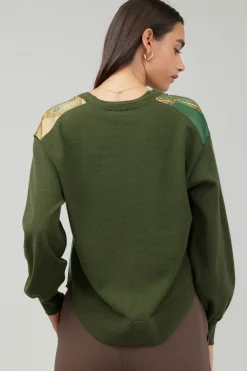 Hot Contrast Print Sweater Top Women Knitwear | Sweaters