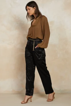 Sale Crinkle Texture Blouse Women Long Sleeve Tops