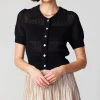 Discount Cropped Knit Top Women Knitwear | Short Sleeve Tops