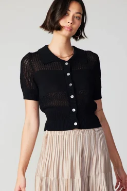 Discount Cropped Knit Top Women Knitwear | Short Sleeve Tops