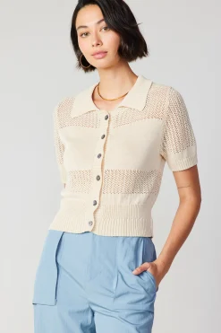 New Cropped Knit Top Women Knitwear | Short Sleeve Tops