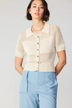 New Cropped Knit Top Women Knitwear | Short Sleeve Tops