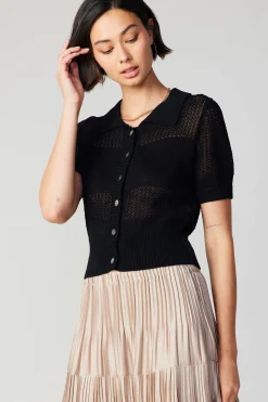 Discount Cropped Knit Top Women Knitwear | Short Sleeve Tops
