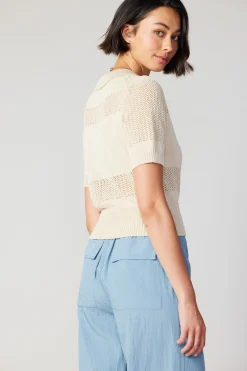 New Cropped Knit Top Women Knitwear | Short Sleeve Tops