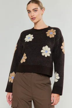 Outlet Daisy Embroidered Sweater Women Knitwear | Sweaters