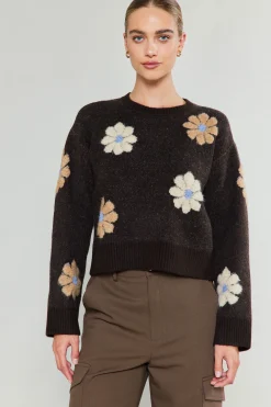 Outlet Daisy Embroidered Sweater Women Knitwear | Sweaters