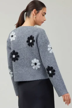 Clearance Daisy Embroidered Sweater Women Knitwear | Sweaters