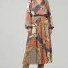 New Damask Patterned Midi Skirt Women Skirts
