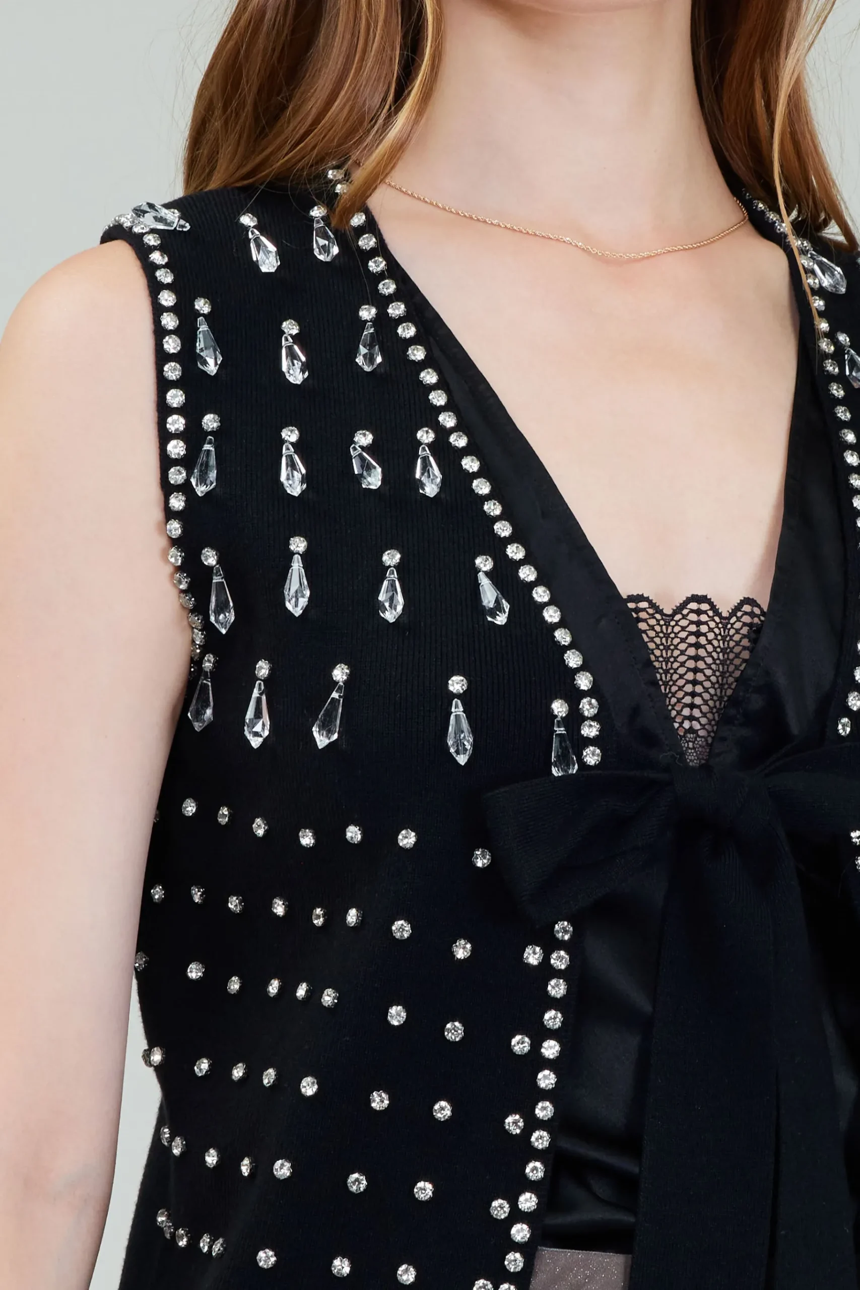 Hot Embellished Cardigan Vest Women Cardigans