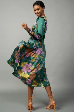 Best Emmaline Botanical Midi Dress Women Midi Dresses