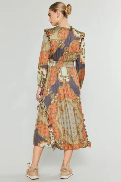 Clearance Emmaline Ruffled Midi Dress Women Midi Dresses