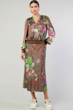 Best Floral Bias Skirt Women Skirts