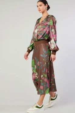 Best Floral Bias Skirt Women Skirts