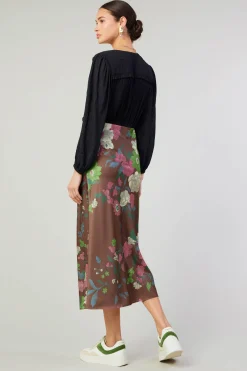 Best Floral Bias Skirt Women Skirts