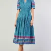 Online Floral Bohemian Midi Dress Women Midi Dresses