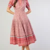 Best Floral Bohemian Midi Dress Women Midi Dresses