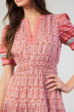 Best Floral Bohemian Midi Dress Women Midi Dresses